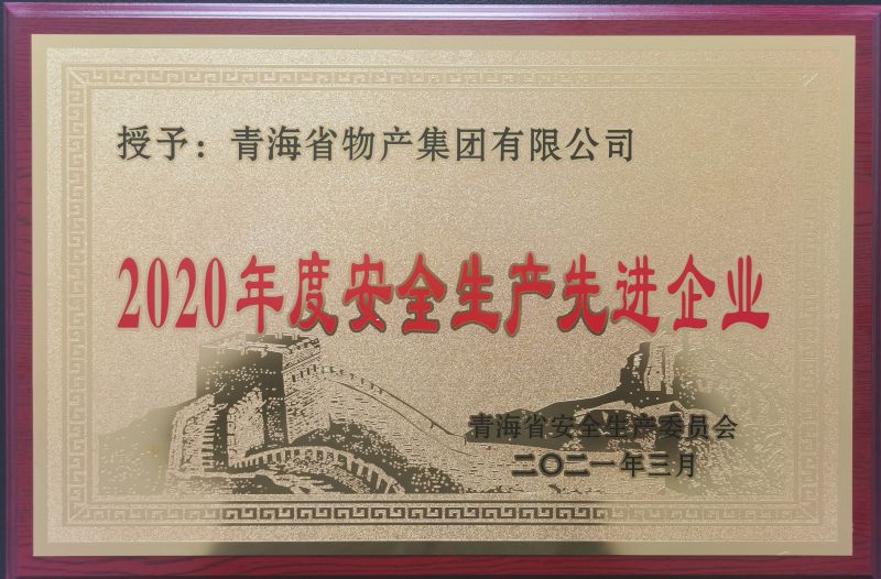 2020年度安全生產先進企業